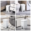 MOPALL Small Bathroom Trash Can with Lid Soft Close, Garbage