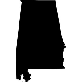 Infusion Alabama State Rubber Stamp, 3 X 2'' Wood Stamp