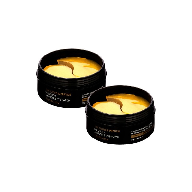 (1+1) Farmstay 24K Gold & Peptide Solution Ampoule Eye Patch
