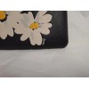 Coach Floral Small Wristlet Black Leather New