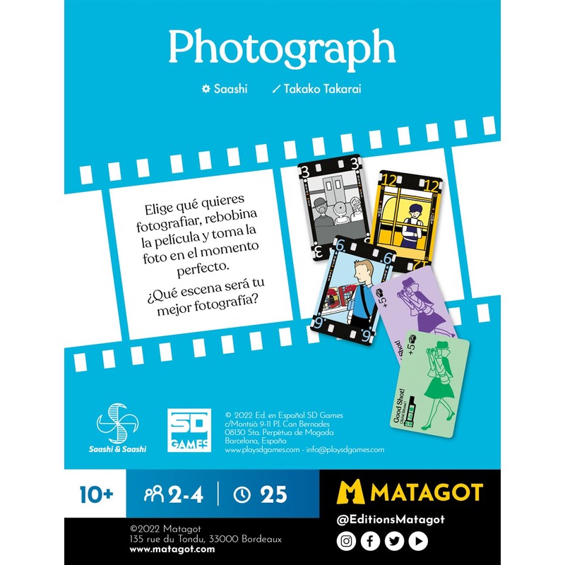 SD GAMES Photograph Photo Board Game with Cards for 2