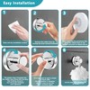 Suction Cup Hooks for Shower,Removable No Drill Towel Hooks,Upgraded 15