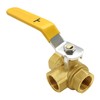 Joywayus 3 Way (T-Port) 1/2'' NPT Female Valve Brass Ball