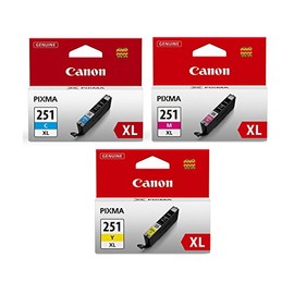 Canon CLI-251XL Cyan, Magenta, Yellow Color Ink Catridge Set - CLI251XL CMY Set