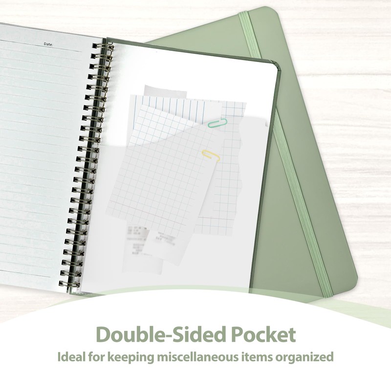VALOME Journaling Notebooks, A5 Lined Spiral Notebook for Women &