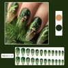 French Tip Press on Nails Medium Almond Fake Nails with