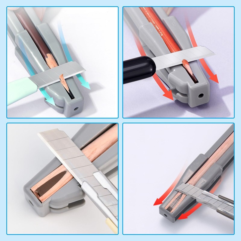 Doyime Flat Pencil Sharpener Eye Pencil Sharpener (Set of 2)