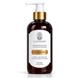 CLEOSKIN Gel Conductor para Aparatología 250ml | Hidratante Facial y Corporal | Compatible con Dispositivos de Microcorriente, Radiofrecuencia, EMS y Ultrasonido | Textura Neutra y no Pegajosa
