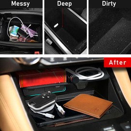 TTCR-II Compatible with Nissan Sentra Center Console Organizer 2020-2024 2025, for Sentra Console Organizer Insert, Center Console Storage Box Sentra 2020-2025