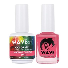 WAVEGEL Soak-Off Gel & Nail Lacquer Matching Duo Set - Simplicity Collection - #W83 Watermelon Sugar I 0.5 Oz