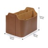 LONDO Leather Remote Control Organizer and Caddy with Tablet Slot