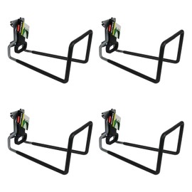 Rubbermaid FastTrack All in 1 Rail Garage Storage System 50 Pound Capacity Water Garden Hose Hook, Black (4 Pack)