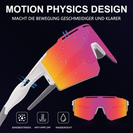 OULIQI Cycling Glasses Polarised Sunglasses Sports Glasses Men Women UV400 Sports Glasses Quick Glasses Outdoor Sports Fishing Cycling Running (1 Lens)
