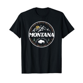 Montana Retro Vintage Mountain Outdoors State Graphic T-Shirt