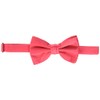 Stacy Adams Men's Satin Solid Bow Tie, Hot Pink, One