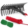 Pond Rake, Weed Removal Tool, Steel Blades 24 inch Aquatic