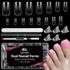 EBANKU 150PCS Poly Gel Nail Forms for Toes, Long Square