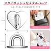 キーリングハンガー スマホ 2個入り 星形シルバー スマホストラップ リング 貼り付け式 メタルフック付属 スマホケース用 DIYアクセサリーパーツ