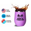 Tattoo Artist Pink Wine Tumbler 12oz - Show Me Your