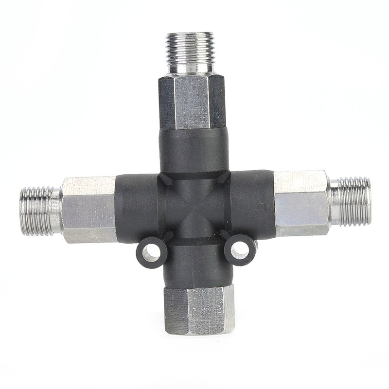 1/8 Three Way Adjustable Metal Air Hose Splitter Airbrush Fitting