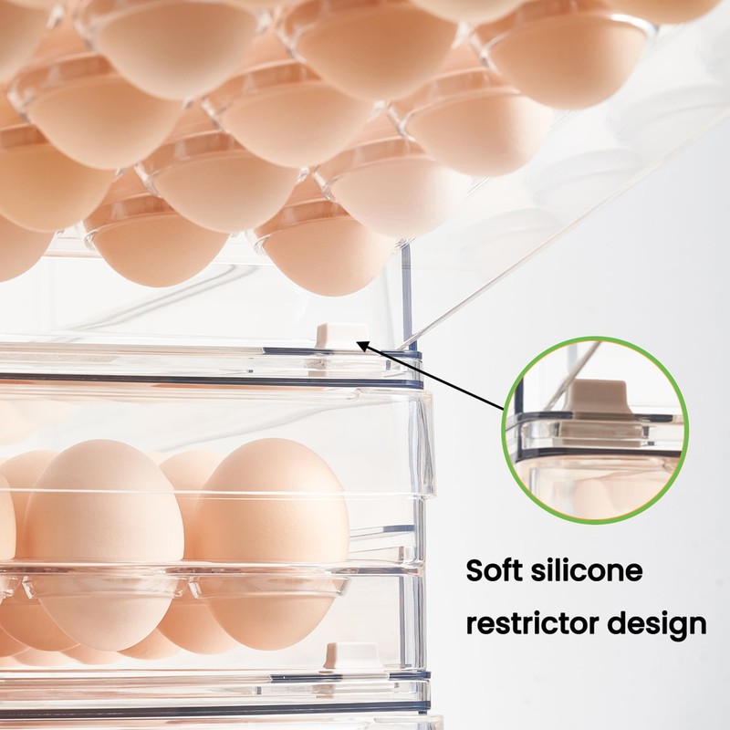 vacane 24 Capacity Egg Holder for Refrigerator Organizer Bins, BPA