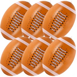 YOTHORN 6 Pcs Giant Inflatable Footballs,16 Inch Blow Up Footballs Toys,Summer Pool Beach Balls,Sports Game Accessaries for Super Bowl Football Party Supplies,Indoor and Outdoor Use