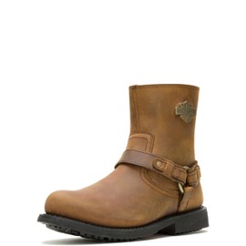 Harley-Davidson Men's Brown Scout 7-Inch Motorcycle Boots Inside Zipper. D95263