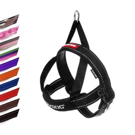 EzyDog Quick Fit Dog Harness | Dog Harness Small, Medium, Large, K9 Dog Harness, Reflective Stitching, Water Resistant Materials, No Pull (Black)