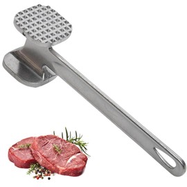 Meat Tenderizer Hammer, Stainless Steel Meat Mallet Kitchen Tool, Double Sided Heavy Duty Teeth Mallet for Steak Chicken Pork Cook Cooking Enthusiasts