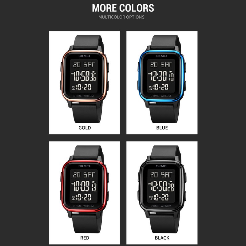 SKMEI 1858 sports watches Countdown double time watch alarm clock