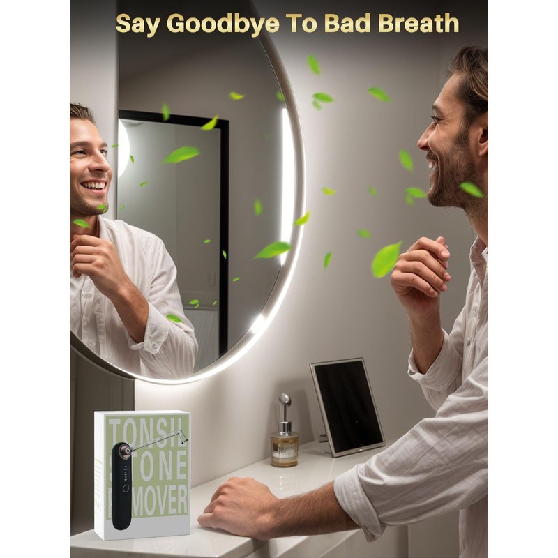 Voraiya Tonsil Stone Removal Kit with 5 Mode Suction, 10