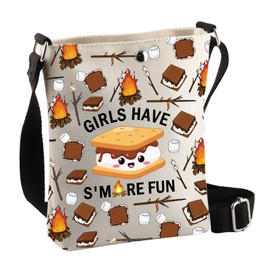 PLITI Camping Shoulder Bag, Funny Camping Gift, Camping Lover, Happy Camper, Gift, Camp Life, Cell Phone, Purse, Purse, Have Fun Cbagu