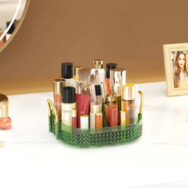 Awenia Rotating Makeup Organizer 360, Stackable Adjustable Large Capacity Cosmetic