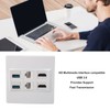 6 Port Multimedia Wall Plate 5Gbps 4K 60HZ HD Multimedia