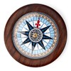 NKlaus Maritime 11667 Compass 8.5 cm Natural Wood with Glass
