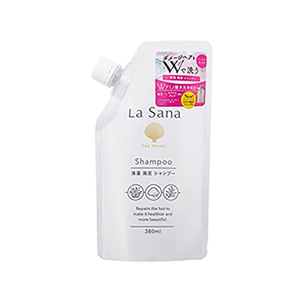 Yamasaki La Sana Seaweed Sea Mud Shampoo, Refill (380mL)