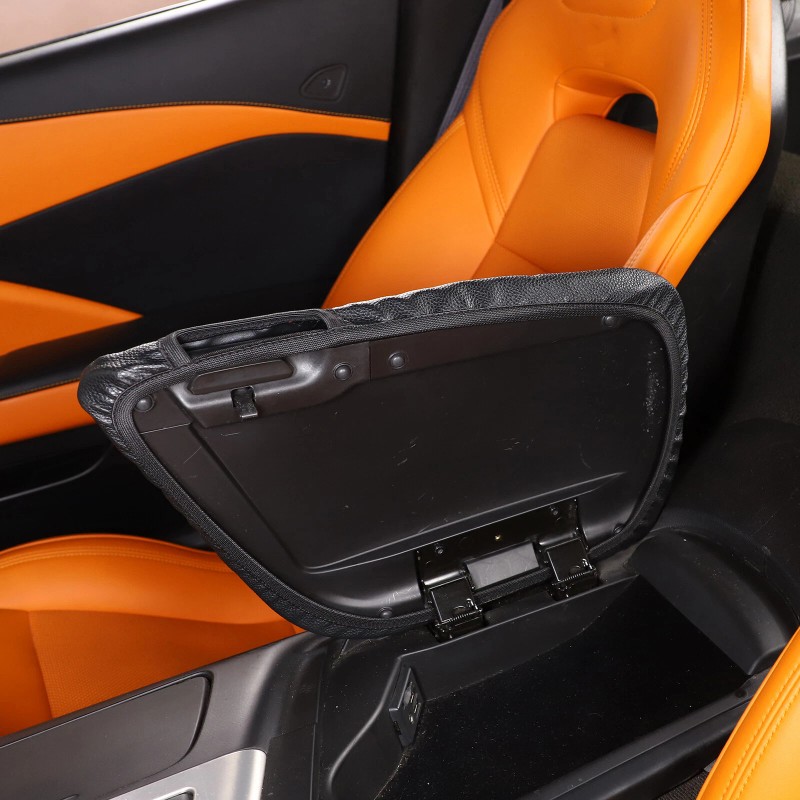 carpart2021 PU Leather Armrest Cushion Cover Center Console Box Pad