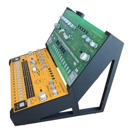 SMB Acid Console Desktop Stand for 2 Behringer TD-3 & RD-6 Synthesizers 15° and 60° Angle - Black