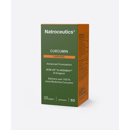 Natroceutics Curcumin Fortified |60 Vegan Capsules| Advanced Formulation| BCM-95 & Akbamax & Gingerol|Delivers Over 700% More Bioactive Curcumin|