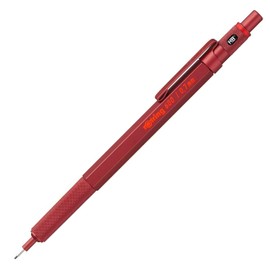 rOtring 600 Mechanical Pencil | HB 0.7 mm | Red All-Metal Body | Hexagonal Barrel