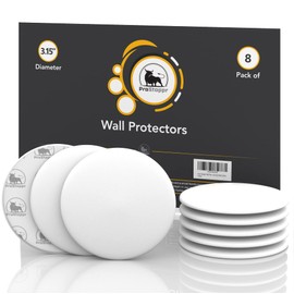 Door Stopper Wall Protector Large 3.15" (8 PCS) - Door Stop with Strong Back Adhesive - Quiet and Shock Absorbent Silicone Wall Protectors from Door Knobs - Protects Every Wall Surface