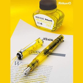 Pelikan BB Fountain Pen, Ultra Broad Point, Classic Duo Neon M205 Bottle Ink Included, Limited Edition