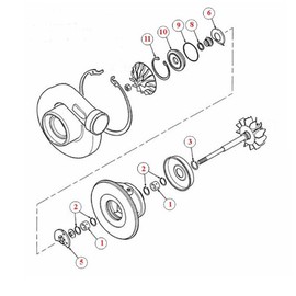 Turbo Rebuild Repair Kit for Holset HX35 HX40 HY35 Turbocharger for Ram Truck Cummins