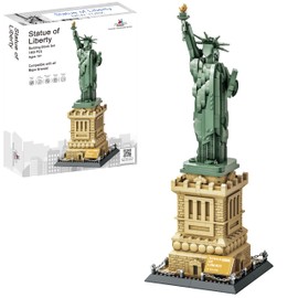Apostrophe Games Statue of Liberty Building Block Set (1,409 Pieces) New York's Statue of Liberty Famous Landmark Series - Architecture Model for Kids and Adults