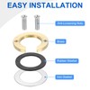 uxcell 2Sets Female Thread Hex Lock Nut M32 x 1.5
