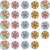 24 Pack Smiley Face Patches Sunflower Colorful Happy Smile Embroidered