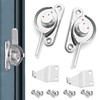 Window Lock, Crescent Lock, 2-Pack, Left and Right Sash Lock,