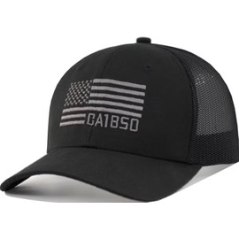 TSSGBL California & American Flag Trucker Hat XL/XXL Mens Extra Large Big Head Snapback Ball Cap Meshback Patriotic Baseball Cap – Black