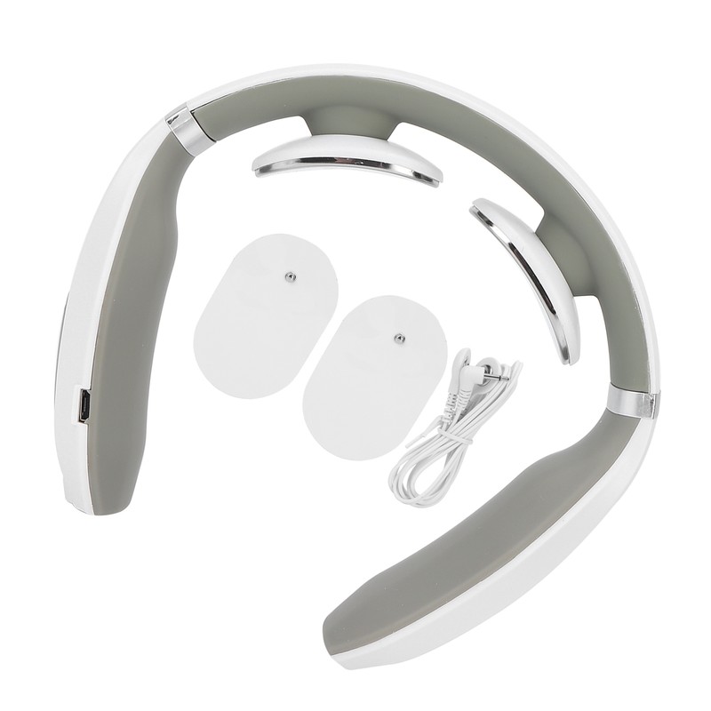 Smart Neck Massager Intelligent Electric Pulse Vertebra Cervical Massager RelaxerWhite