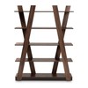 Baxton Studio Michio 5-Shelf 61-inch H Display Shelf, Walnut (168-10767-HiT)